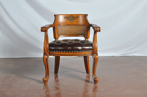 Restaurant Leather Pad Stackable Wood Dining Chairs Handmade Customized Design