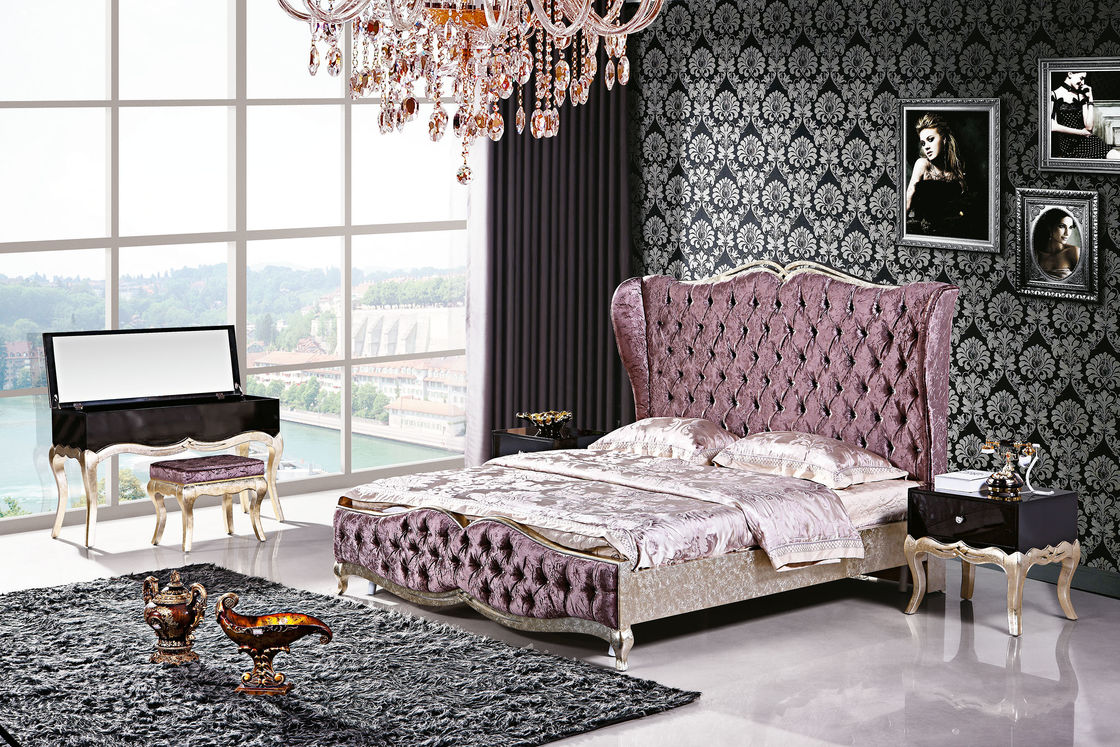 Fabric Solid Wood Mdf Board European King Size Beds 5 Piece Custom Logo Fabric Solid Wood Mdf Board European, European King Bedding