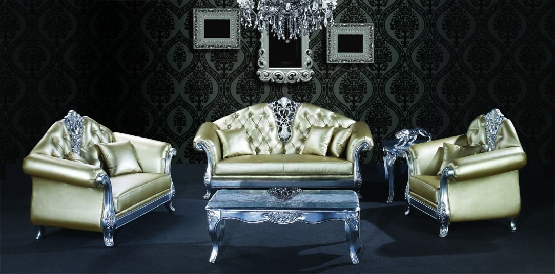 4 Piece Comfort Luxury Living Room Furniture Solid Wood Antique French