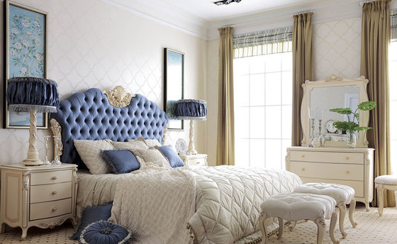 Exquisite style hand carved wood bedroom furniture sets Royal style antique furniture