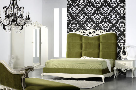 White Green Five Piece Luxury Classic Bedroom Set Victorian Bedroom Furniture