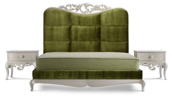 White Green Five Piece Luxury Classic Bedroom Set Victorian Bedroom Furniture
