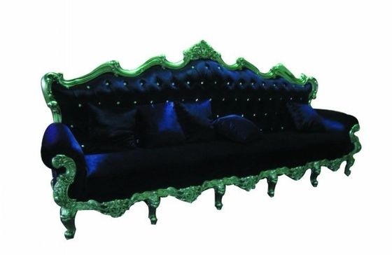 Silver FRP Frame Wooden Luxury Sofa OEM ODM Classical Bar Club Salon Couch