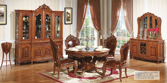 White Home Luxury Wood Dining Room Sets Wooden Dining Table Set 6 Chairs