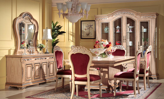 Villa Red Luxury Modern Dining Table Set American Style Dining Furniture ISO14001