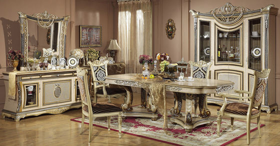 Villa Red Luxury Modern Dining Table Set American Style Dining Furniture ISO14001