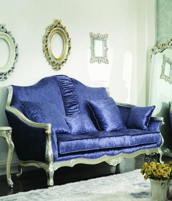 Dark Blue Luxury Living Room Furniture Sectional Velvet Modern American Sofas Sets