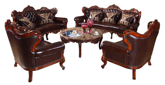 Antique living room furniture chesterfield 321 leather sofa set