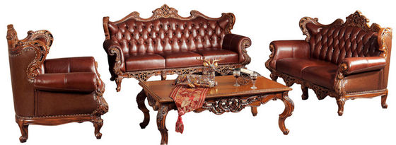 Antique living room furniture chesterfield 321 leather sofa set