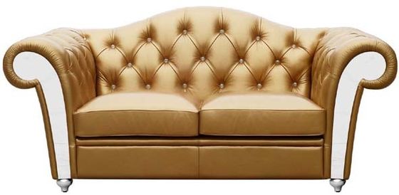 CE SGS Chesterfield Luxury Living Room Furniture Antique Leather Sofa Set