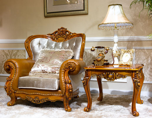 Single CE Genuine Synthetic Leather Antique Style Loveseat Livingroom Furniture Sofa