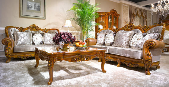 Single CE Genuine Synthetic Leather Antique Style Loveseat Livingroom Furniture Sofa