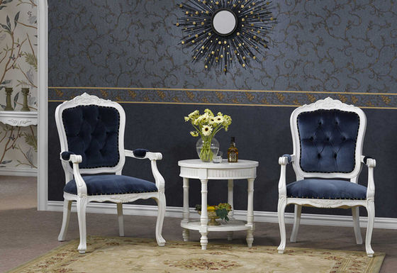 Italian Modern Classic Leisure Armchair Solid Wood Carved Elegant Princess Chair