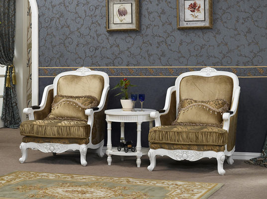 Italian Modern Classic Leisure Armchair Solid Wood Carved Elegant Princess Chair