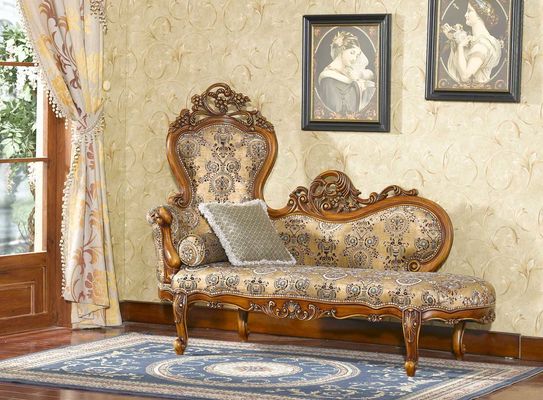 Linen European Style Chaise Lounge Healthy Sponge Soft Armrest 1750*760*1350mm