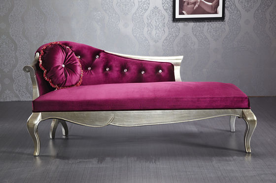 Black Velvet Fabric Luxury Chaise Lounge