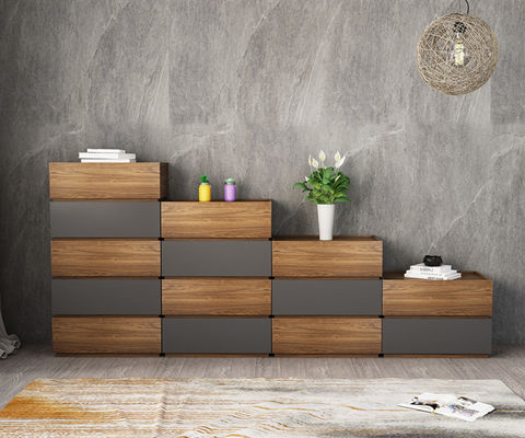 MDF Painting Melamine Storage Cabinet Chest Of Drawers PB Paper Veneer