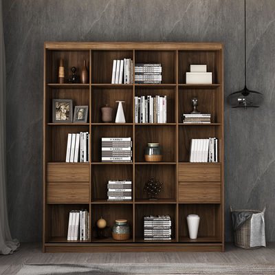 Solid Wood Bookcase With Glass Door