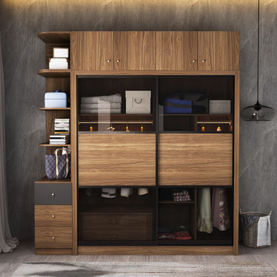 Sliding Door Wooden Clothes Wardrobe