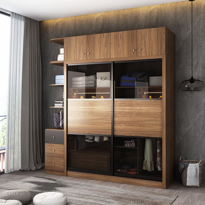 Sliding Door Wooden Clothes Wardrobe