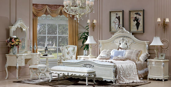 Villa Luxury European Bedroom Furniture 1800*2000mm Adult Simple American Double Bed