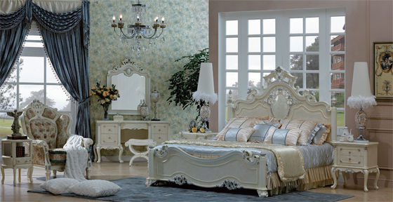 Villa New Modern American Furniture Warehouse Bedroom Sets Solid Wood Double Bed