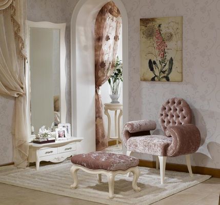 ODM Chenille Linen Champagne Modern Living Room Chair Leisure Velvet Armchair
