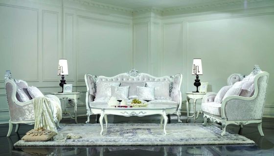 3 Seat Velvet Chesterfield Sofa Set