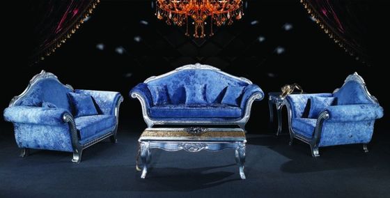 Nordic Blue Velvet Furniture Set