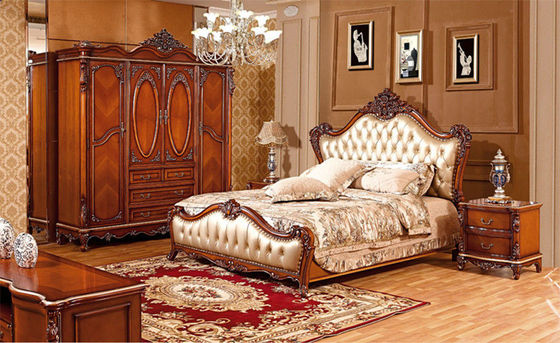 King Double Wooden Bedroom Set 4pcs