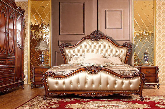 King Double Wooden Bedroom Set 4pcs