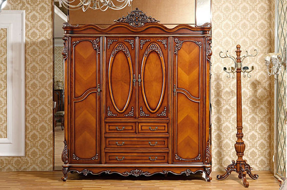 King Double Wooden Bedroom Set 4pcs