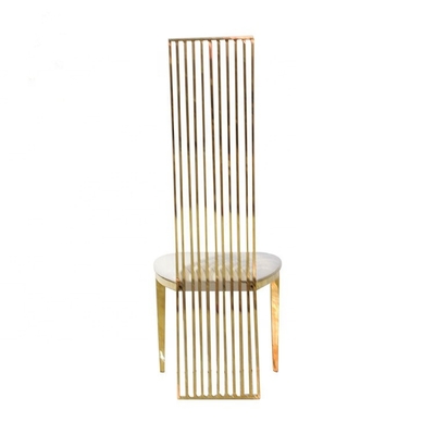 Gold Brass Stainless Steel High Back Wedding Chairs