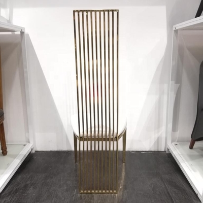 Gold Brass Stainless Steel High Back Wedding Chairs