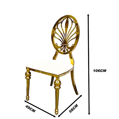 Fully Assembled 250KG Load Stainless Steel Hotel Chair For Wedding