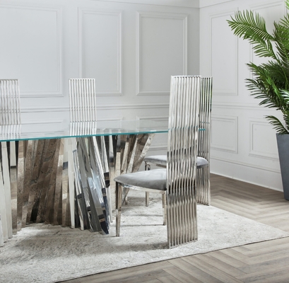 High Back Stainless Steel Dining Chairs With 350KG Loadage