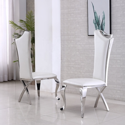 Modern sS Leg Velvet Fabric Upholstered Dining Chairs